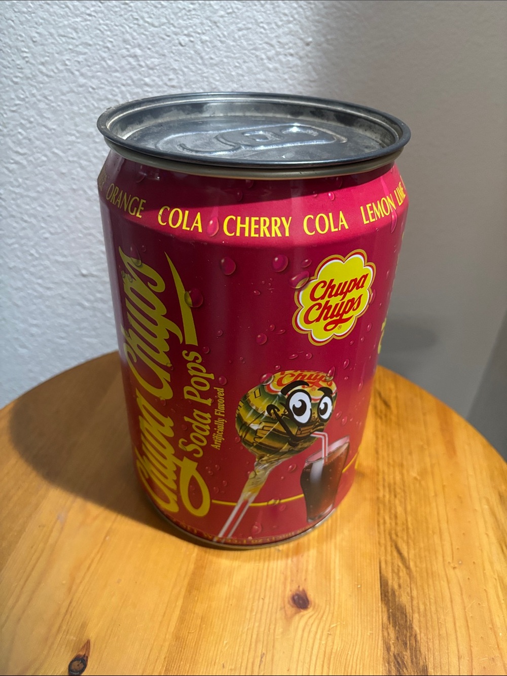 Vintage Chupa Chups Soda Pops Cherry Cola Can